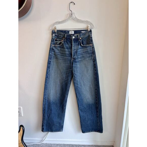 Citizens Of Humanity Ayla Baggy High Rise Wide Leg Jeans Brielle Rolled Hem 26 - Picture 6 of 10